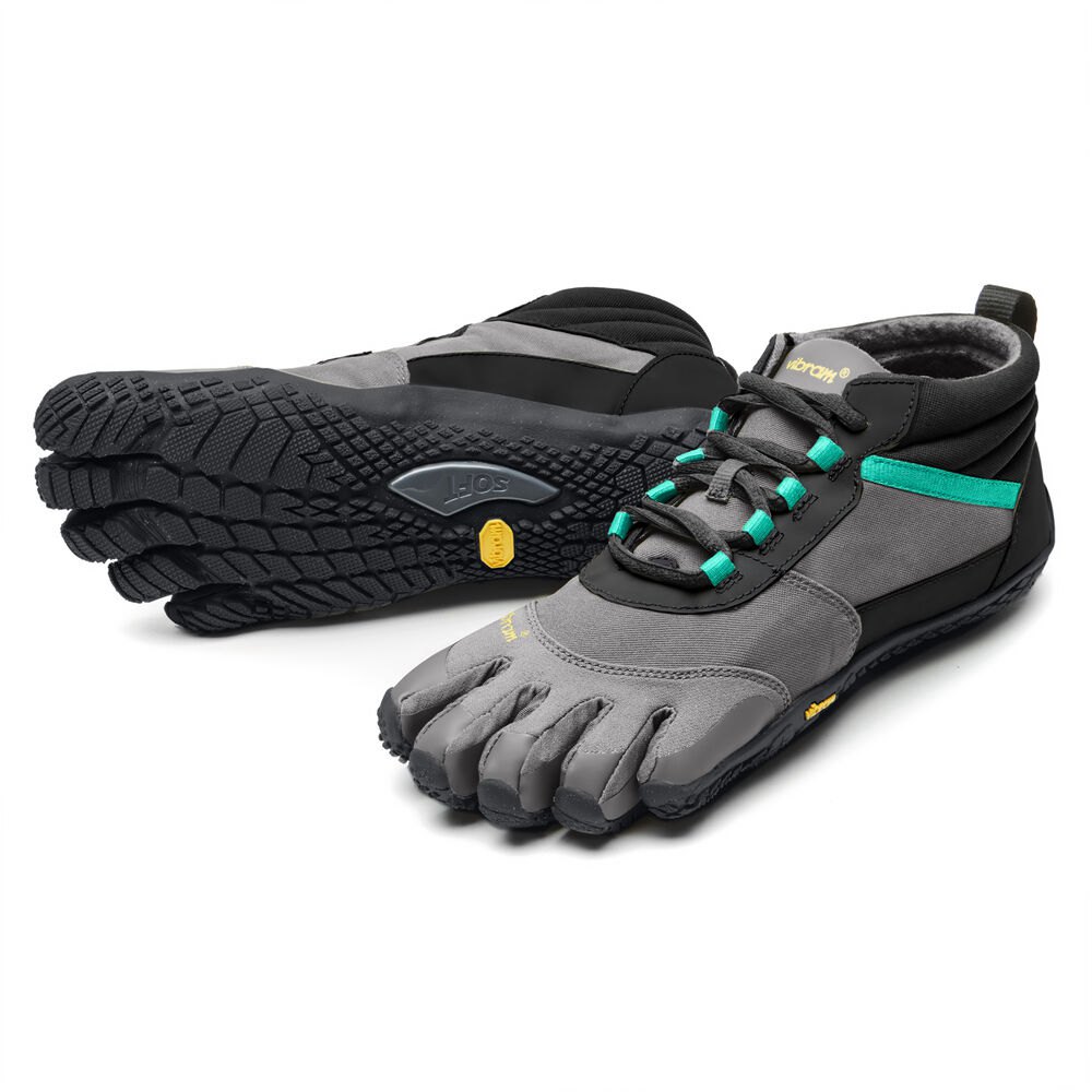 Tenis Mujer Negros/Grises/Verdes - FiveFingers V-Trek Insulated - CUTGWA-186